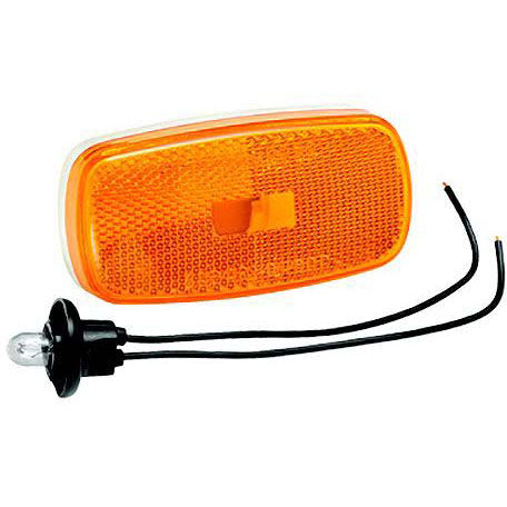 Bargman 3159002 #59 Series Clearance/Side Marker Light, Red Light, White Base in Clam Pack